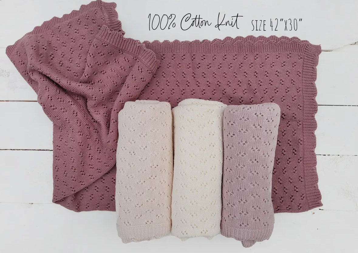 Lace Knit Baby Blankets