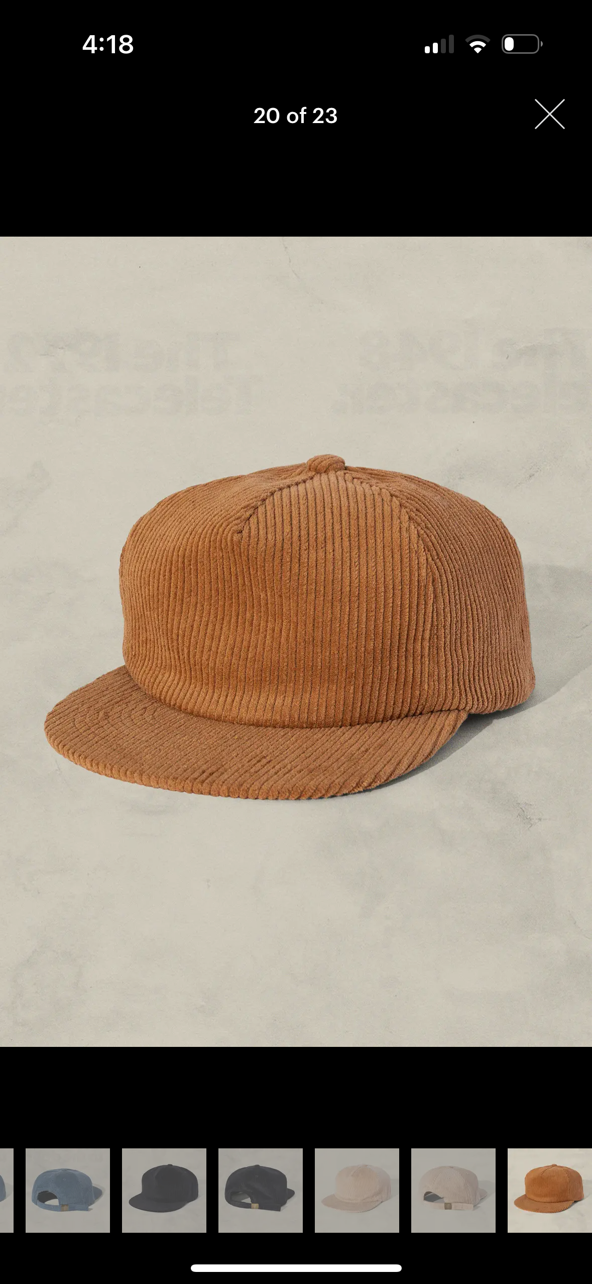 Corduroy Kid's Baseball Cap