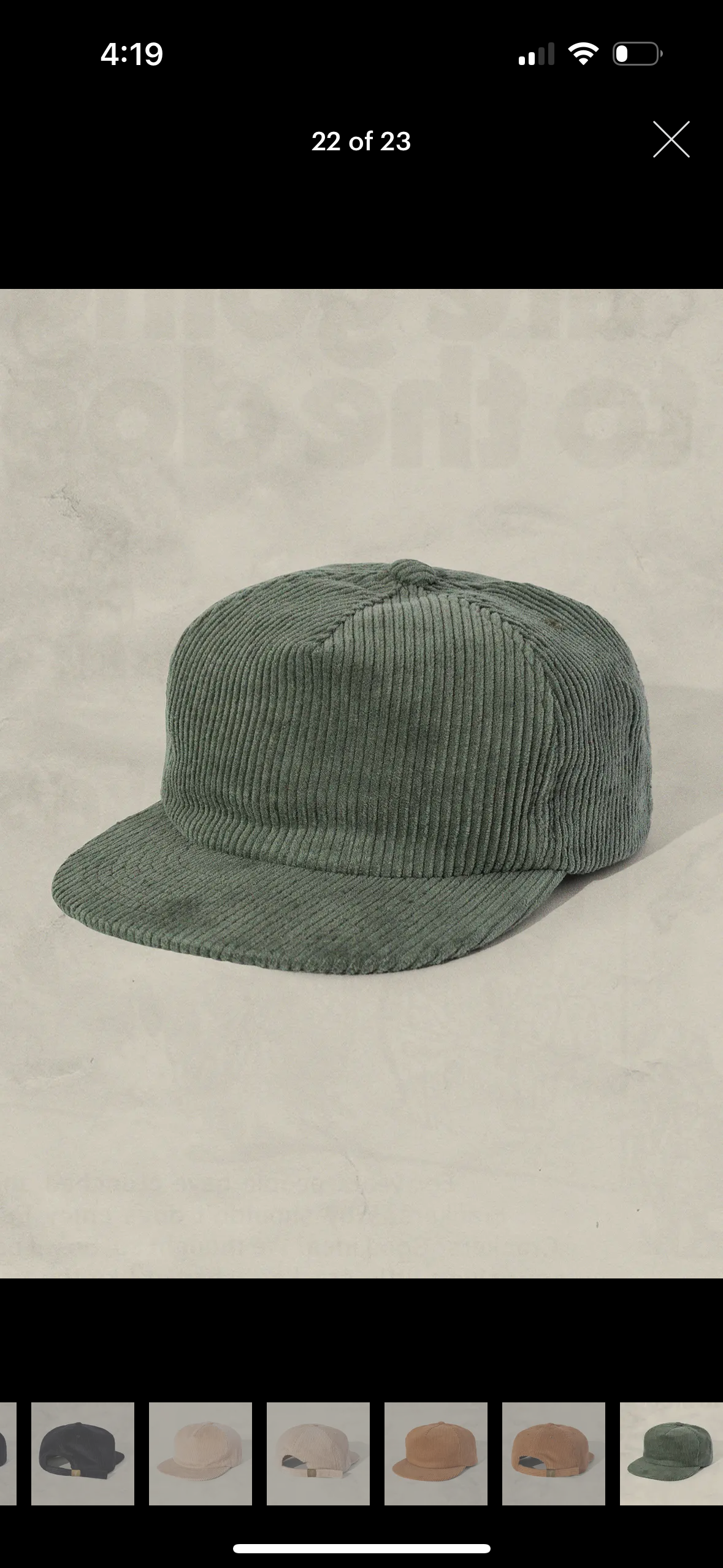Corduroy Kid's Baseball Cap