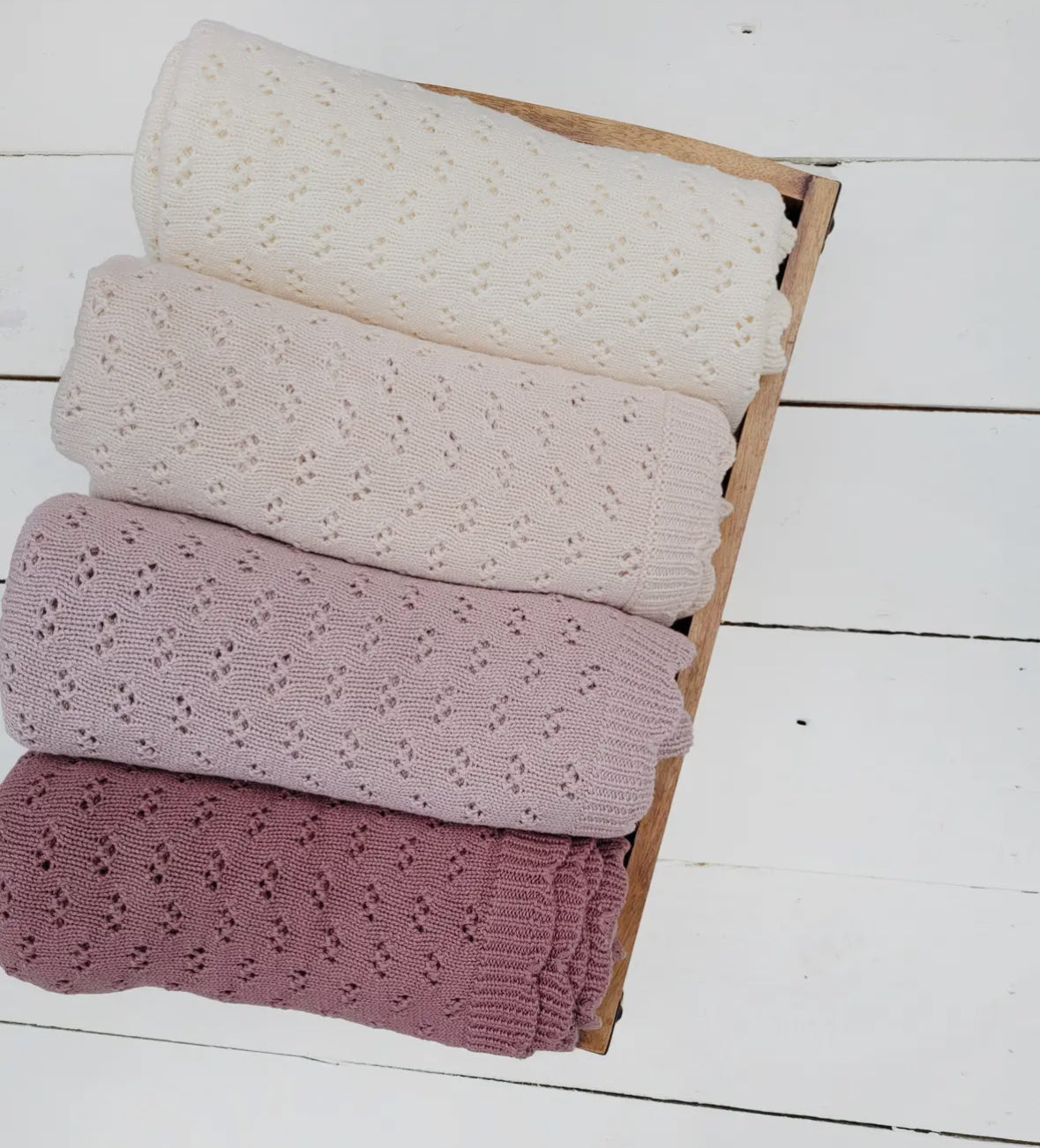 Lace Knit Baby Blankets